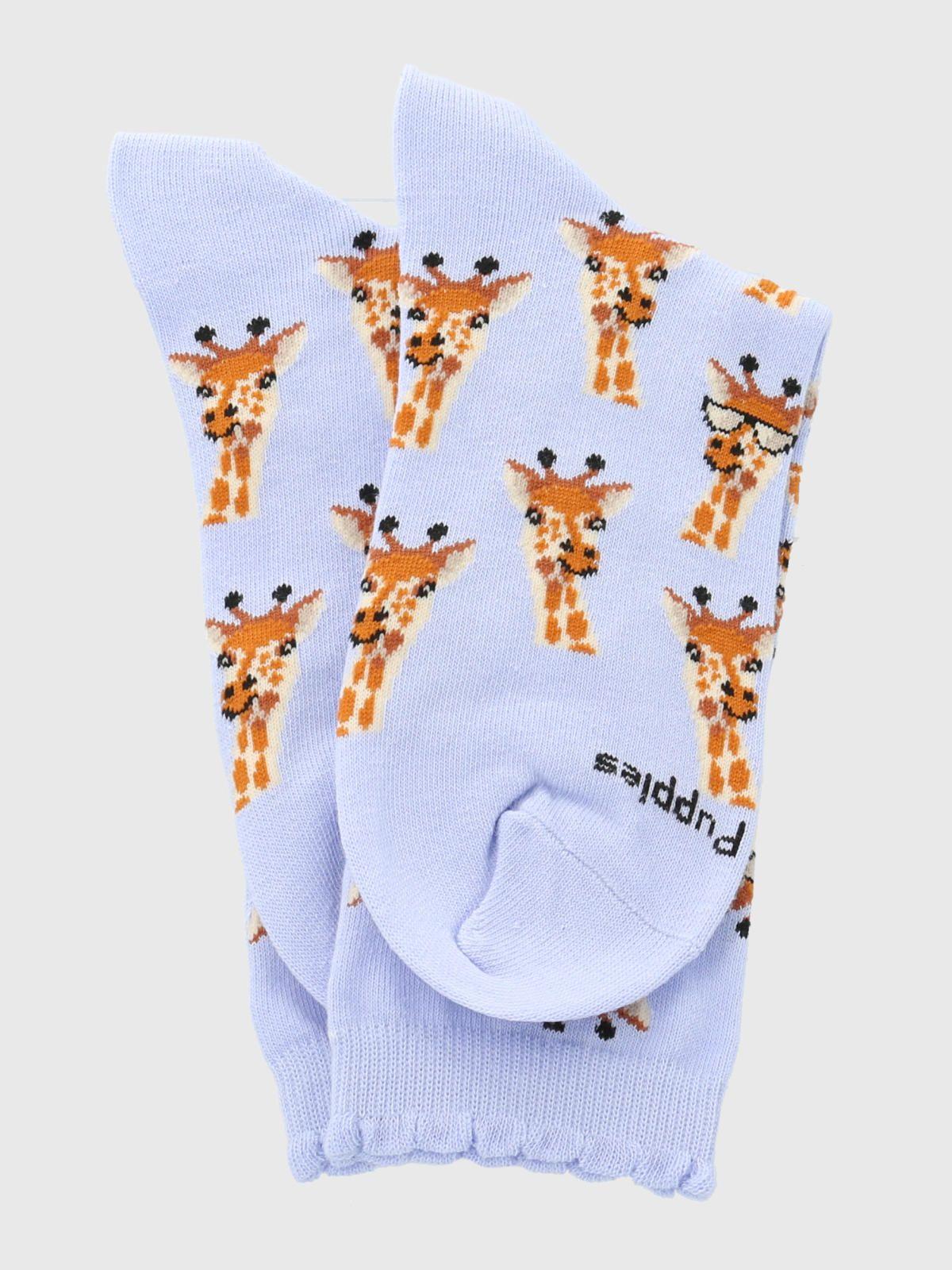 Calcetin Algodón Mujer C St Giraffe Azul-2