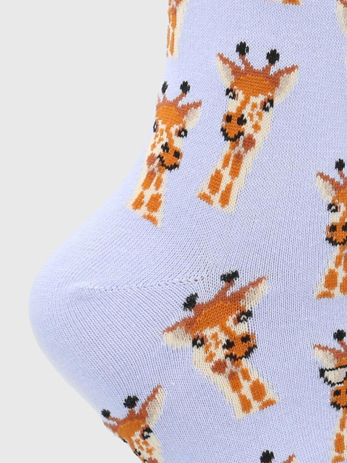 Calcetin Algodón Mujer C St Giraffe Azul-1