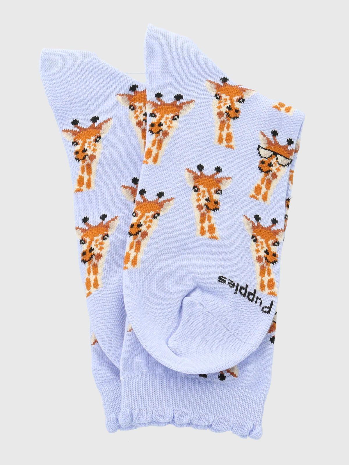 Calcetin Algodón Mujer C St Giraffe Azul-2