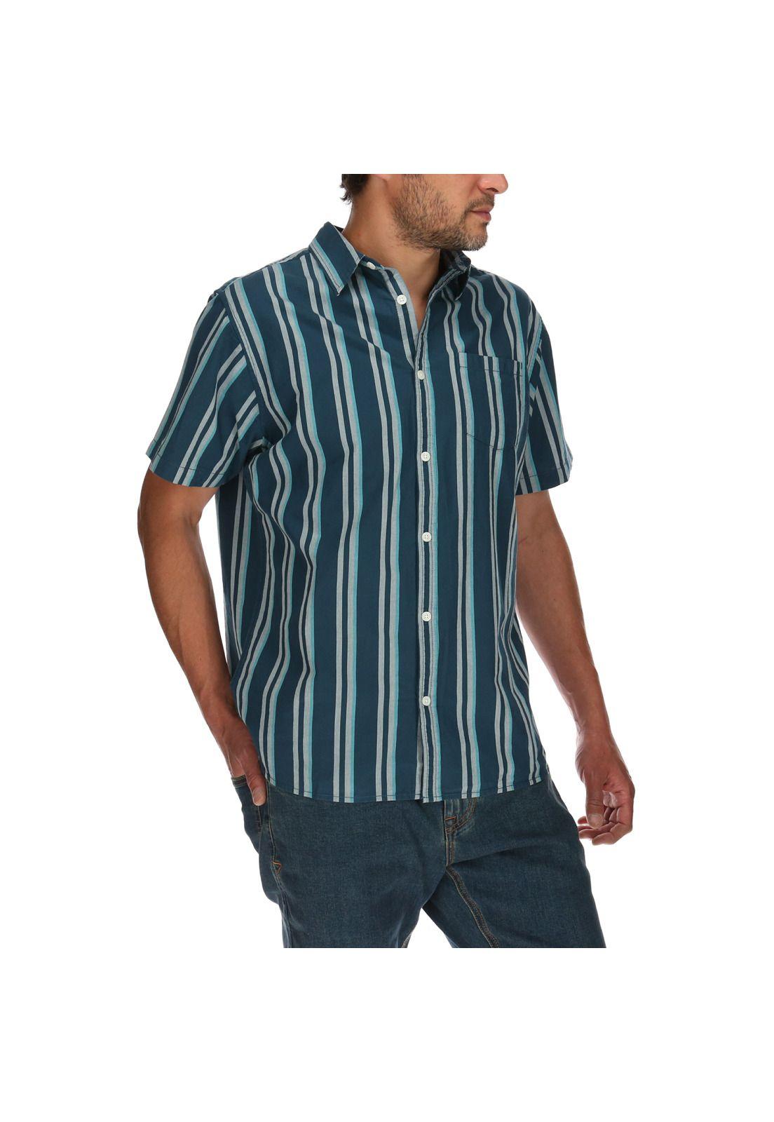 Camisa Hombre Contemporary Striped Azul-3