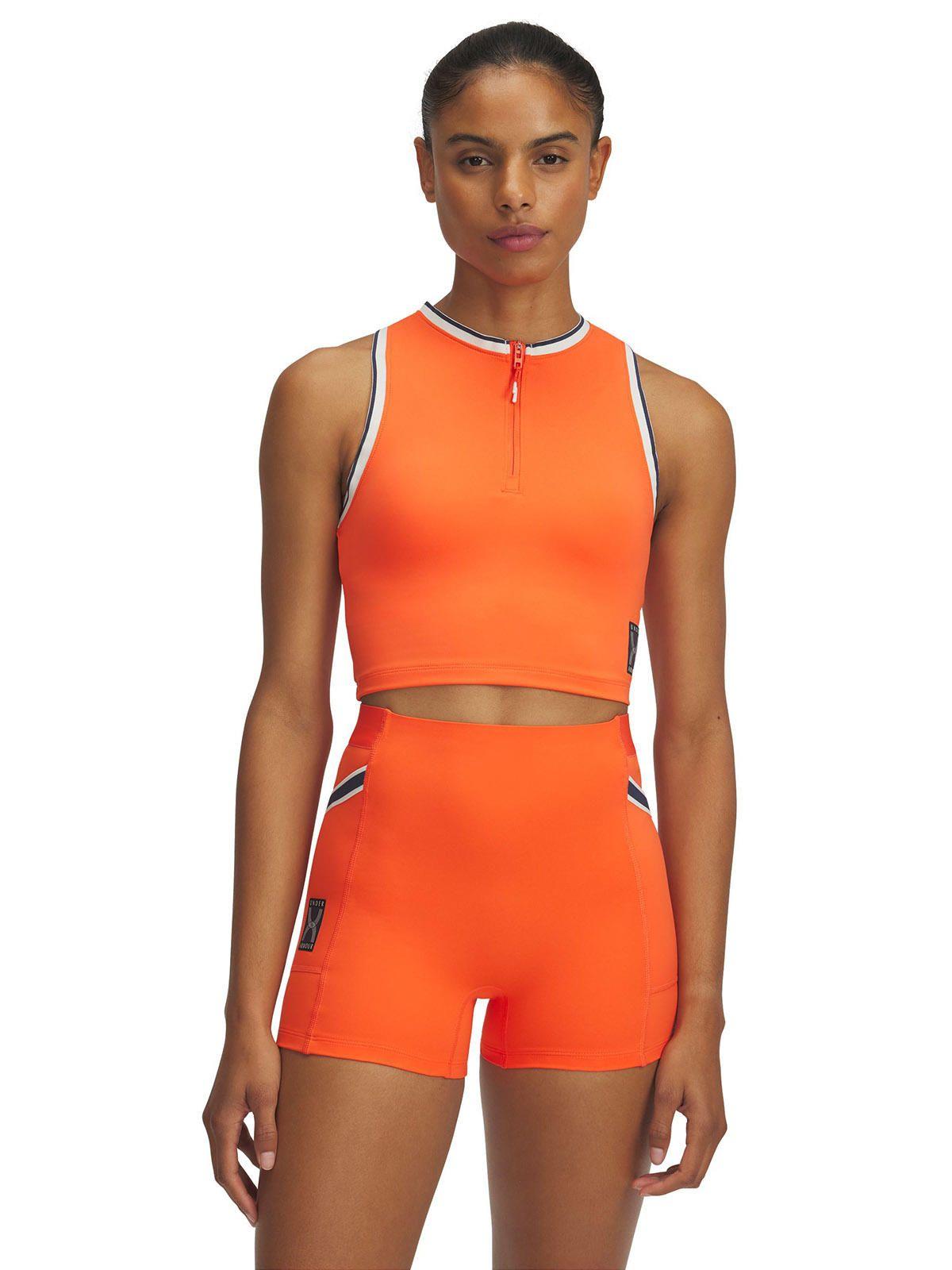 Polera Sin Mangas Ua Run 96 Naranjo Para Mujer-0