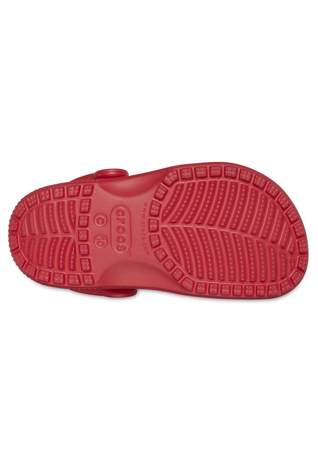 Zueco Crocs Niño Classic Clog T Rojo-5