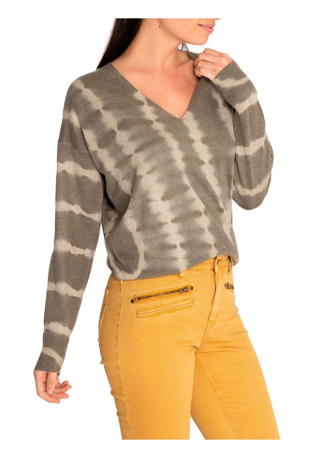 Sweater Fibras Recicladas Mujer Clavel Verde-5