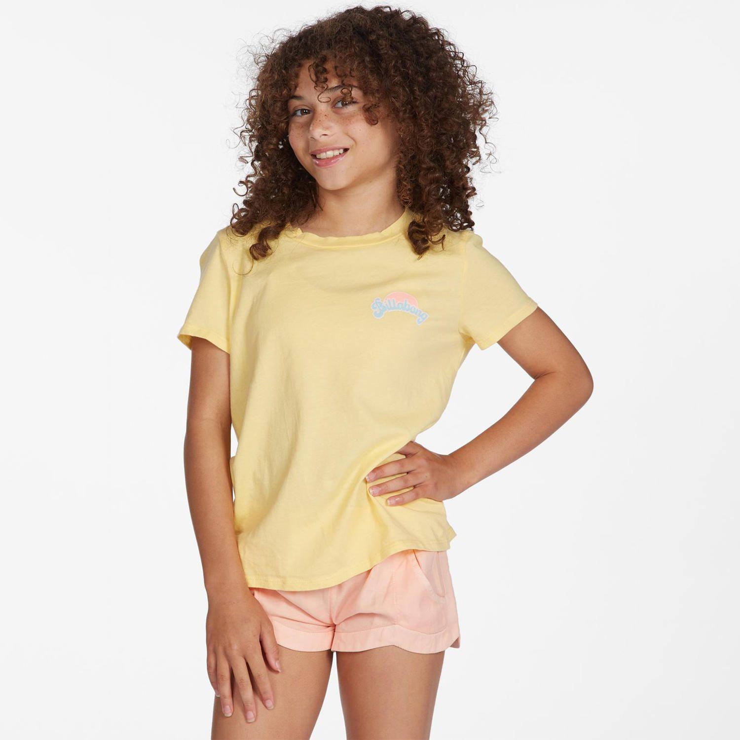 Polera M/C Niña Coconut Island G Tee Amarillo-0
