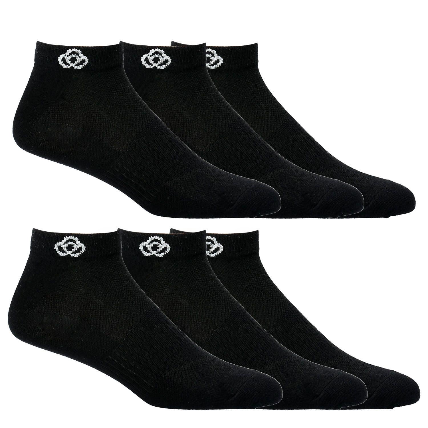 Pack 6 Calcetines Low Cut Hombre Negro-0