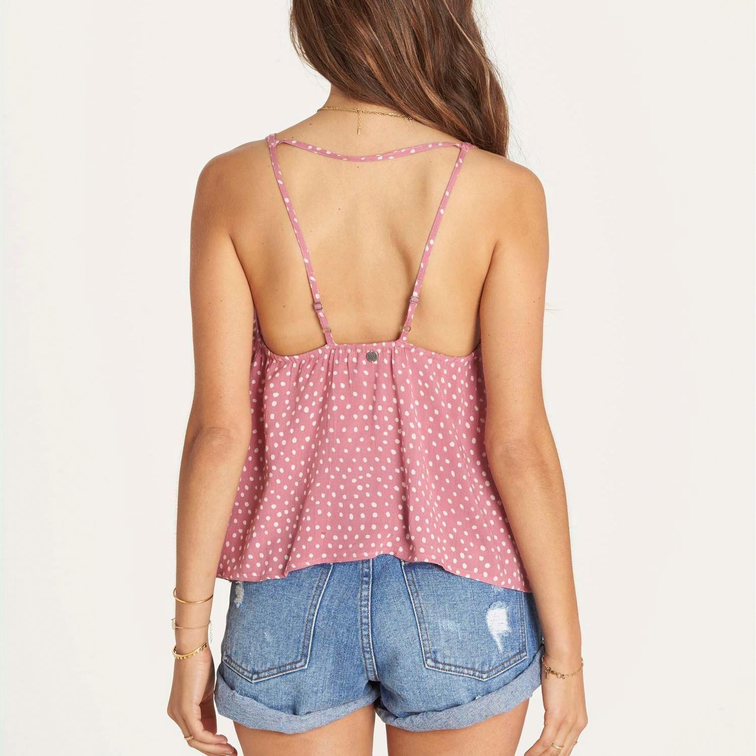 Blusa M/C Rayon Mujer Ruffled Feather Rosado Billabong-1