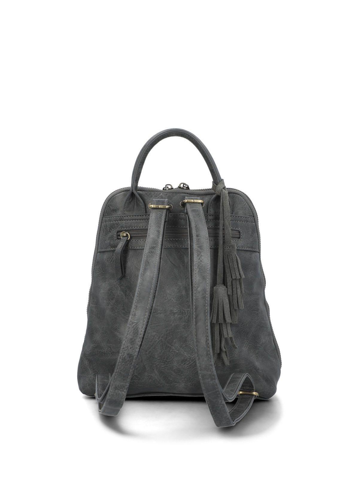 Mochila Ecocuero Mujer Laerke Back Gris-2