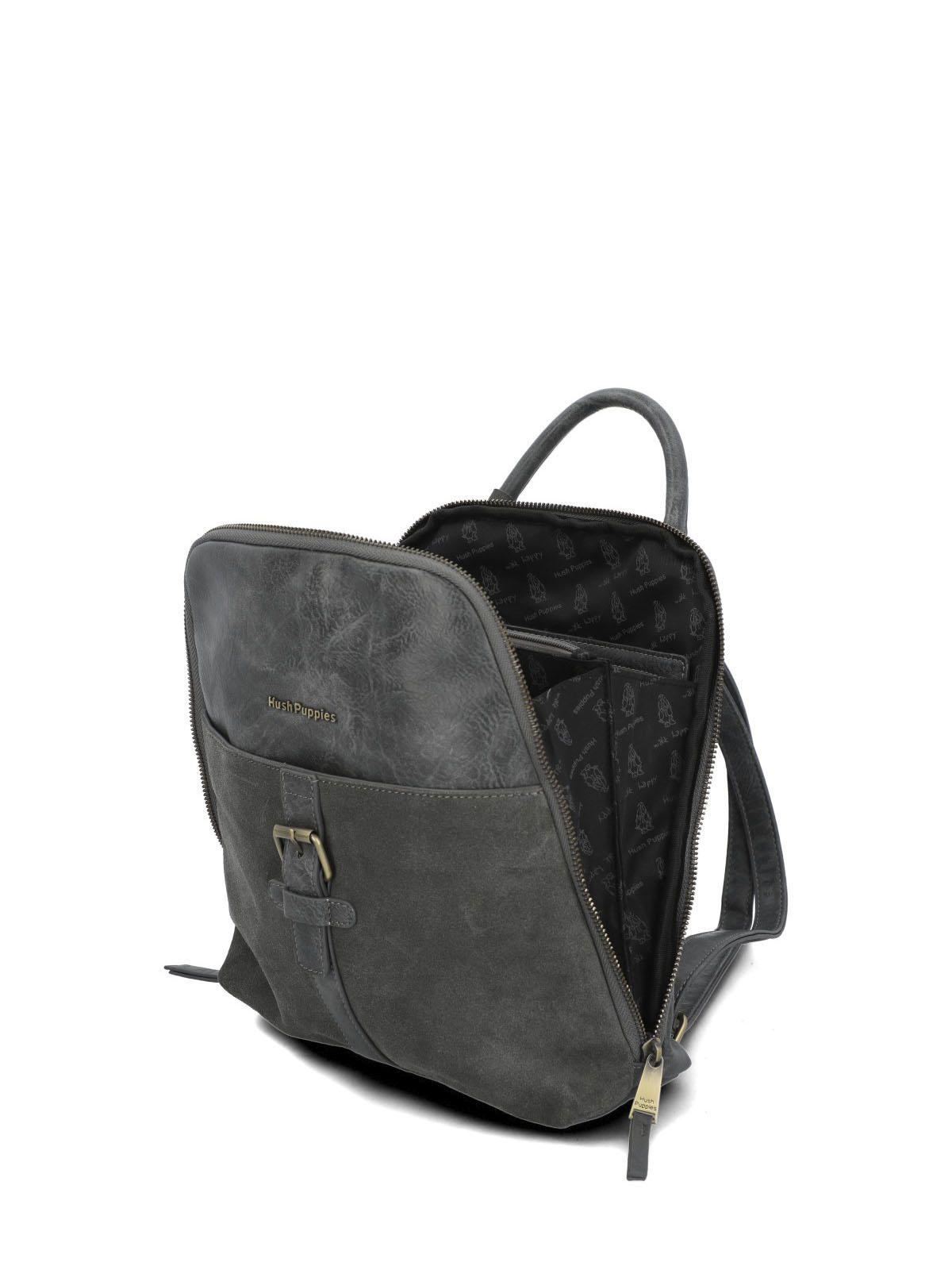 Mochila Ecocuero Mujer Laerke Back Gris-3