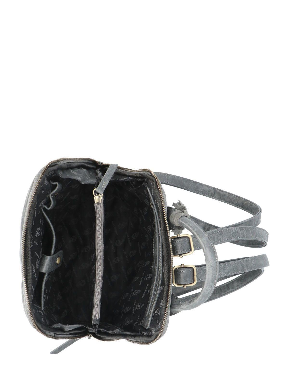 Mochila Ecocuero Mujer Laerke Back Gris-4