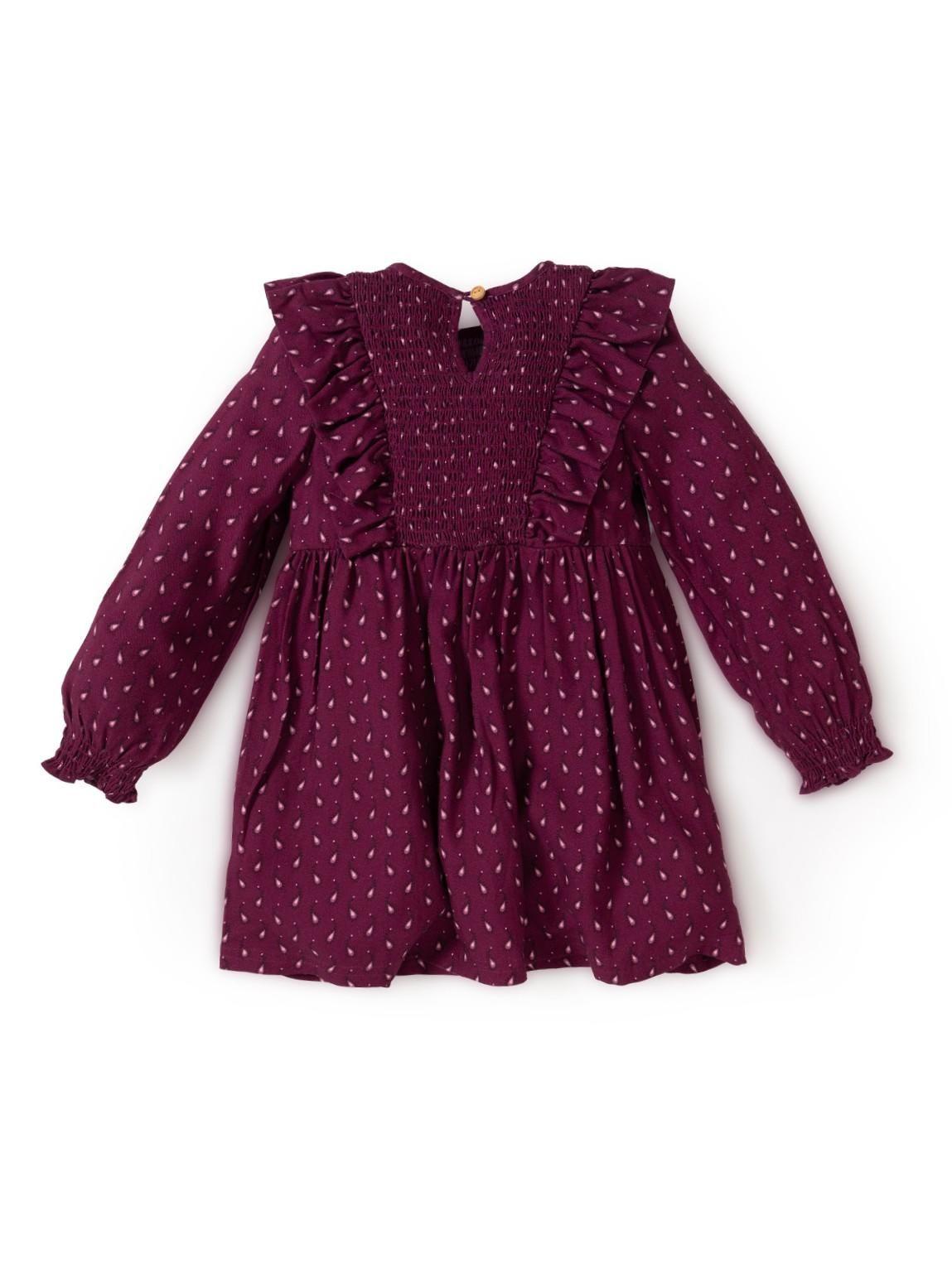 Vestido Niña Blossom Burdeo-1