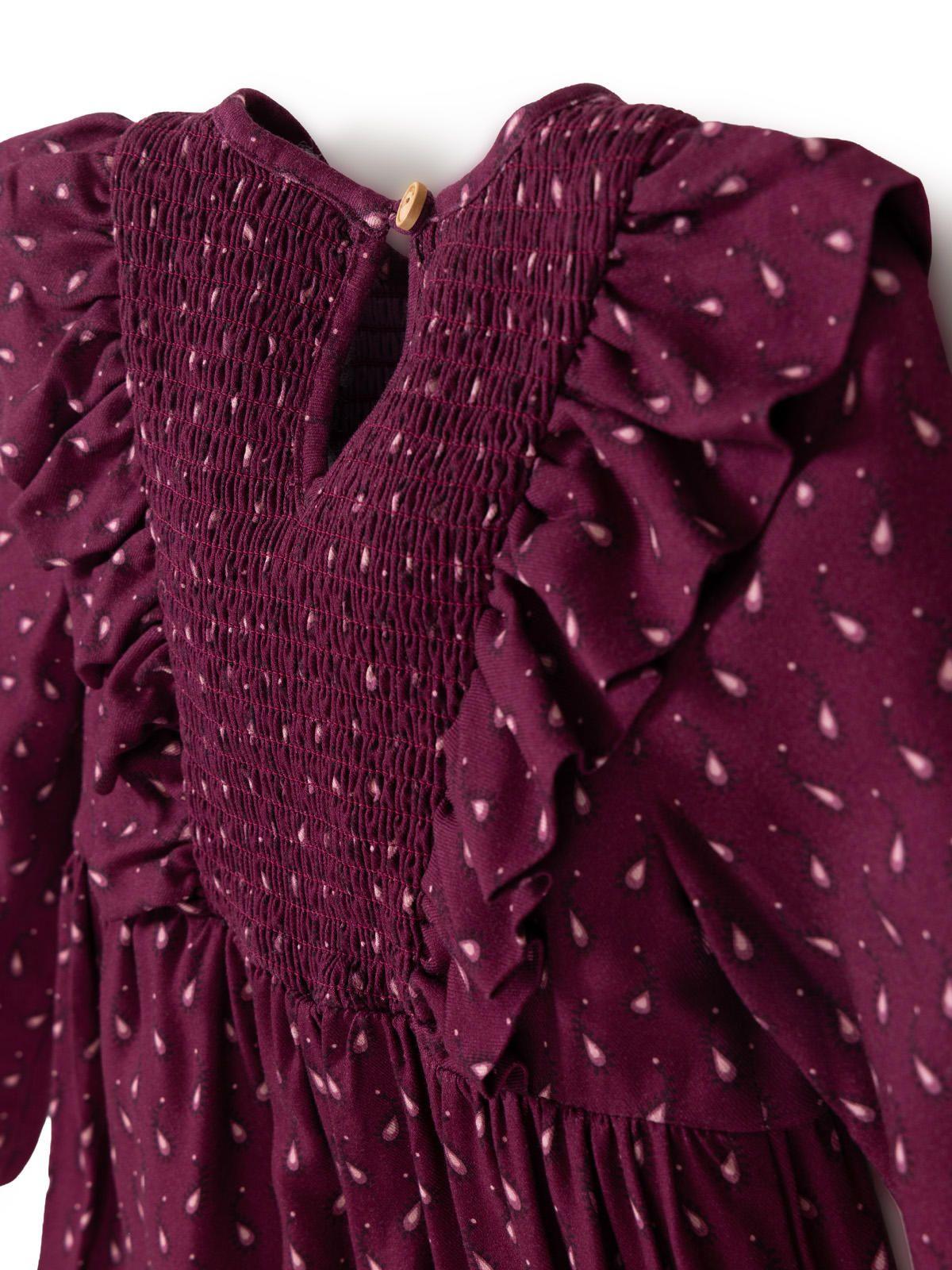 Vestido Niña Blossom Burdeo-3