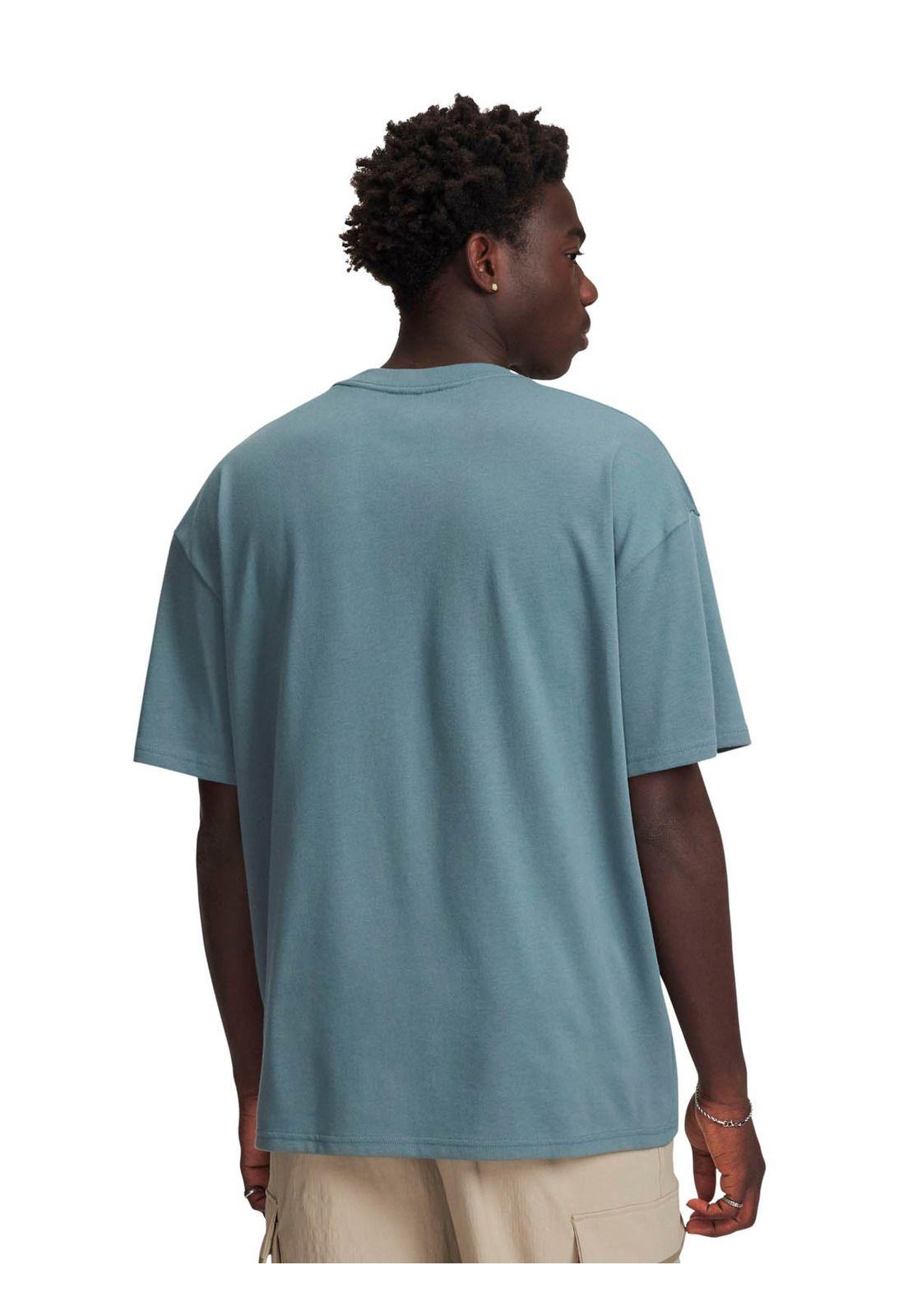 Polera Manga Corta Lifestyle  Hombre HW Oversized Azul -1