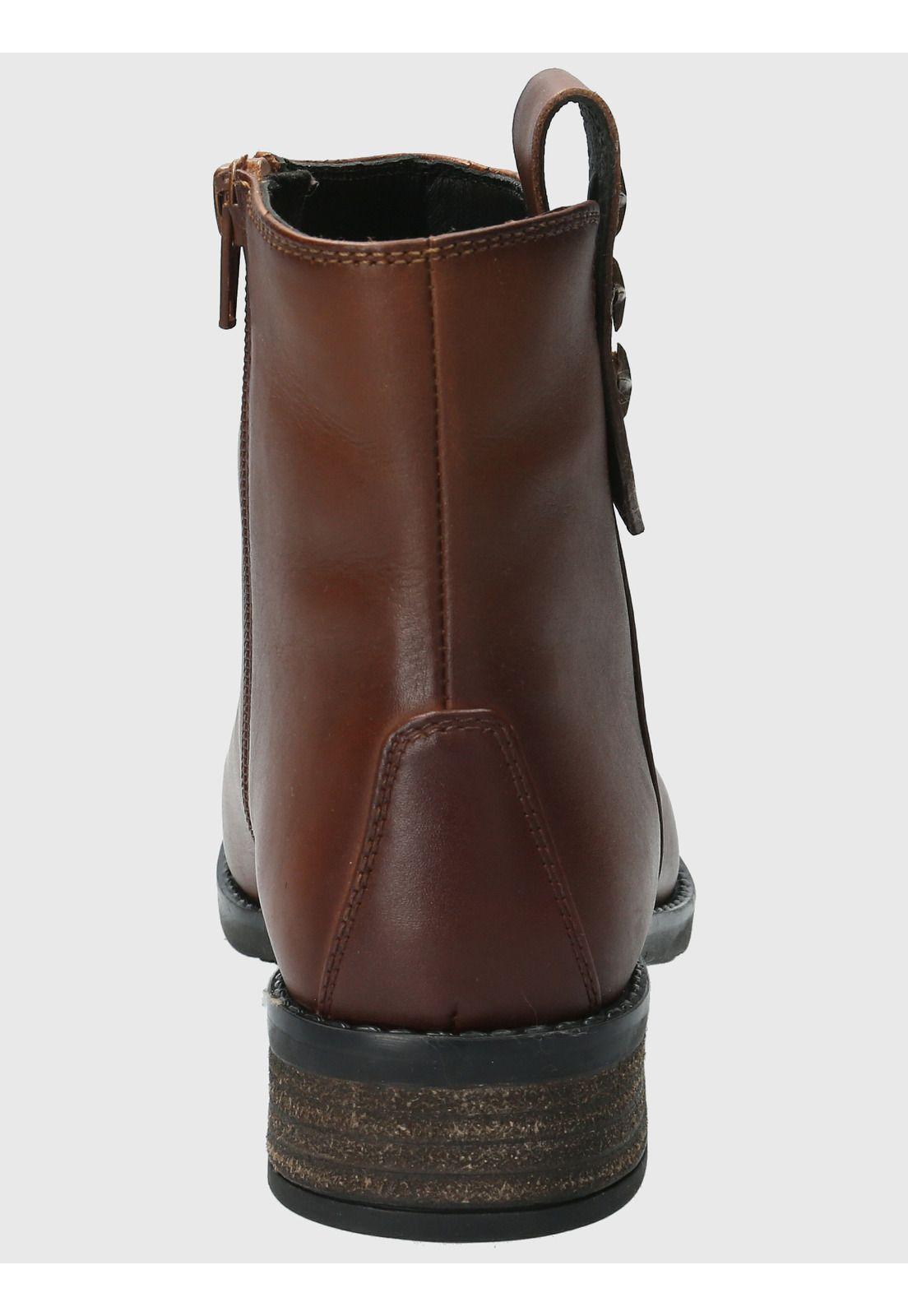 Botin Cuero Mujer Elder Café-6