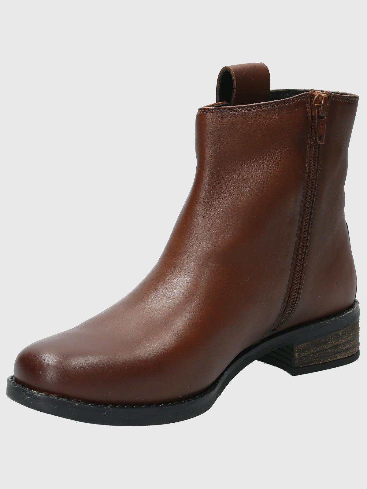 Botin Cuero Mujer Elder Café-4