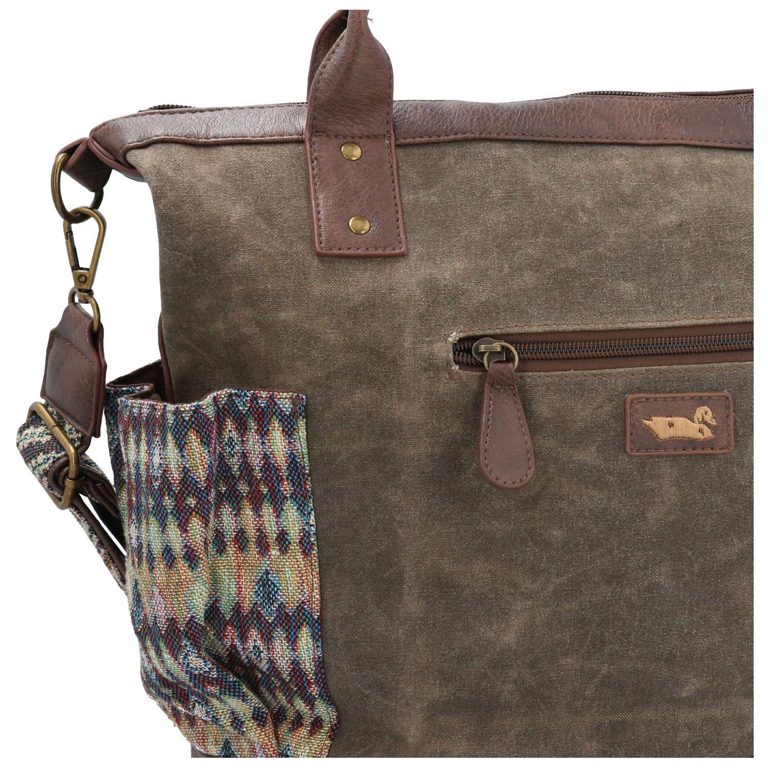 Cartera Textil Mujer Lorenza Tote Café-4