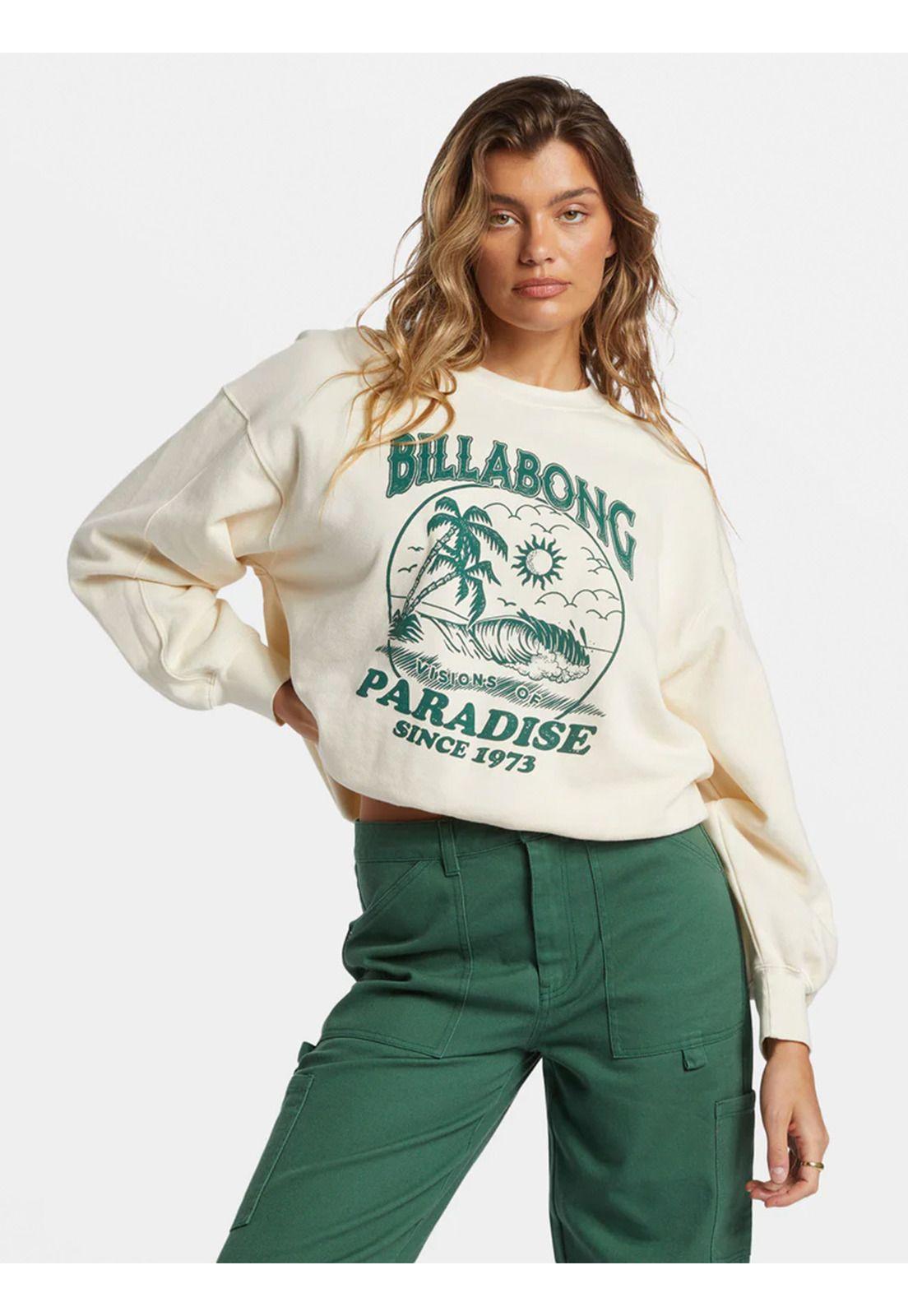 Polerón Mujer Fresh Take Crew Blanco-1