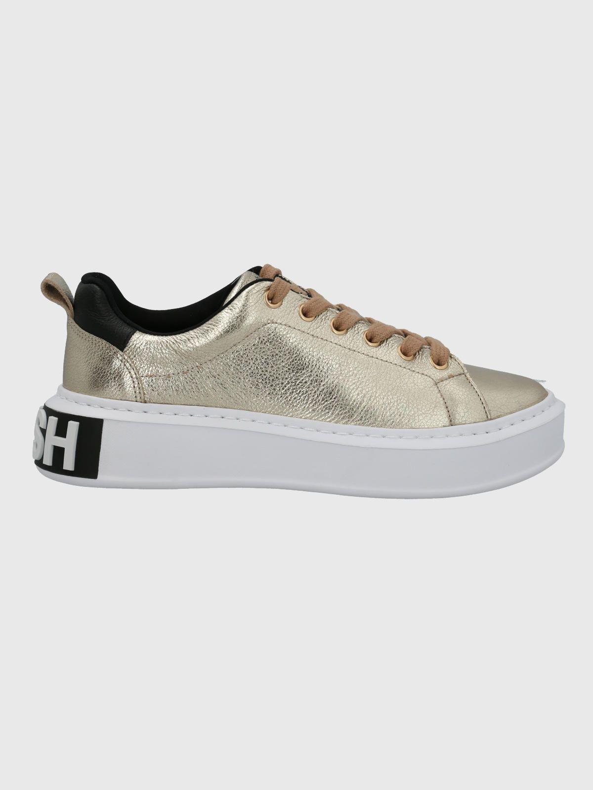 Zapatilla Cuero Mujer Badajoz Dorado-1