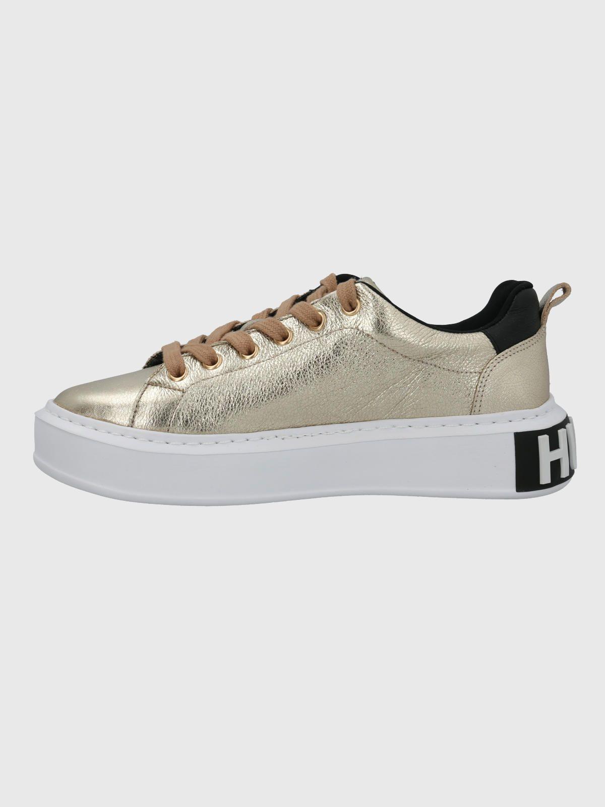 Zapatilla Cuero Mujer Badajoz Dorado-5