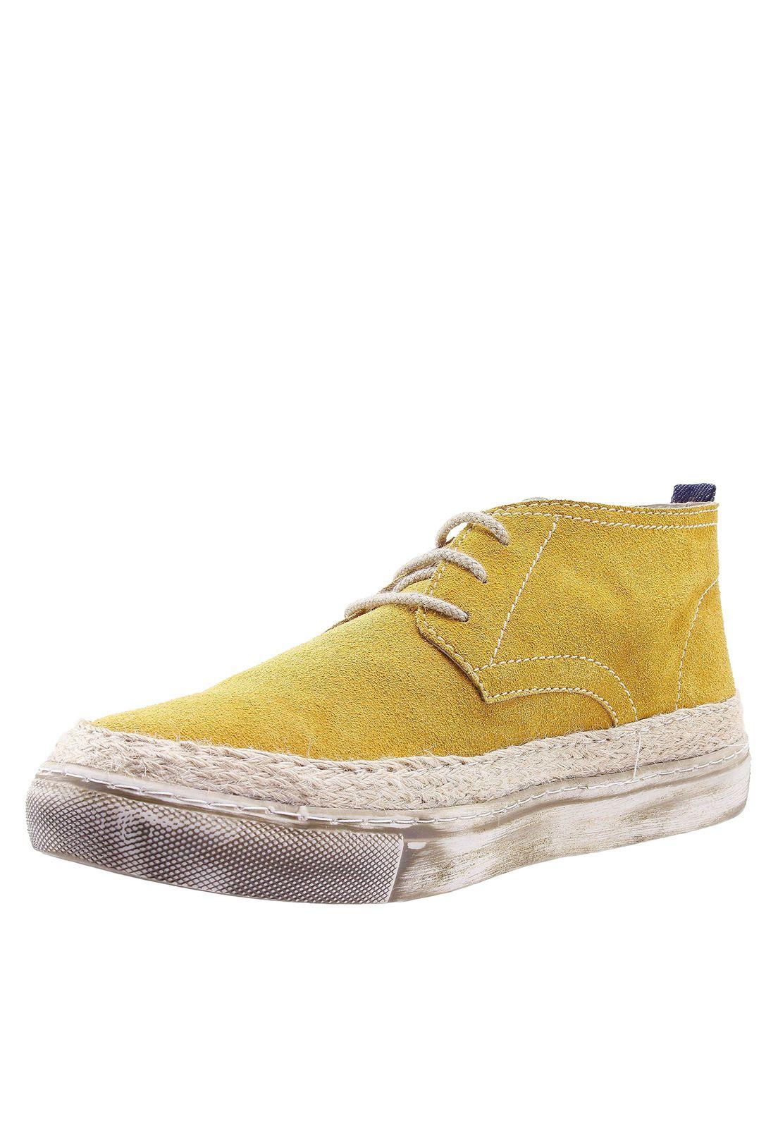 Botin Cuero Hombre Alva Racket Amarillo-1