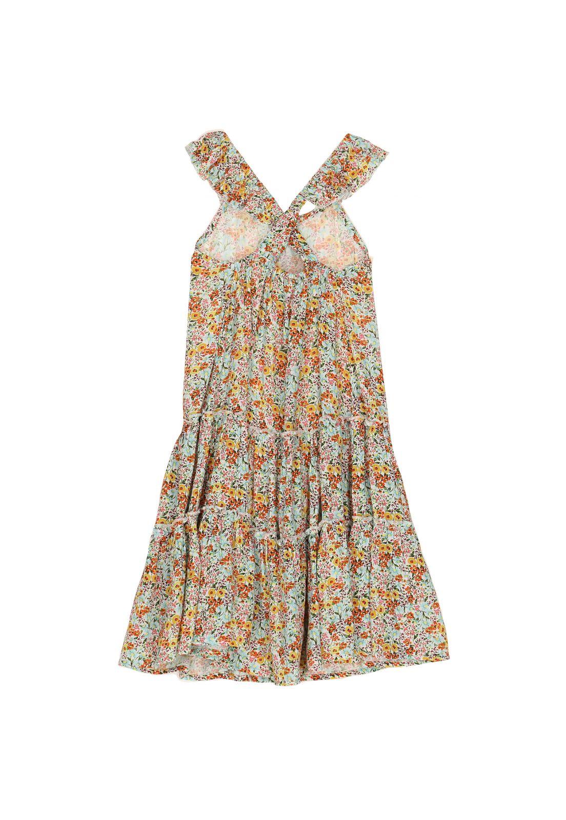 Vestido Niña Estampado Amarillo-1