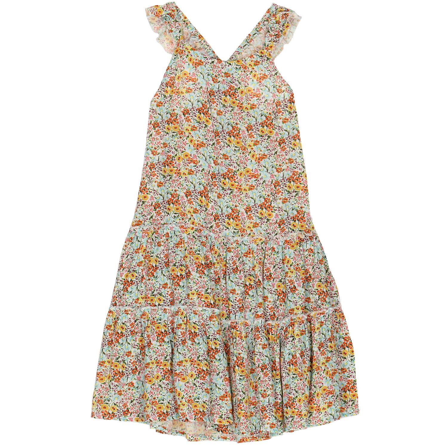 Vestido Niña Estampado Amarillo-0
