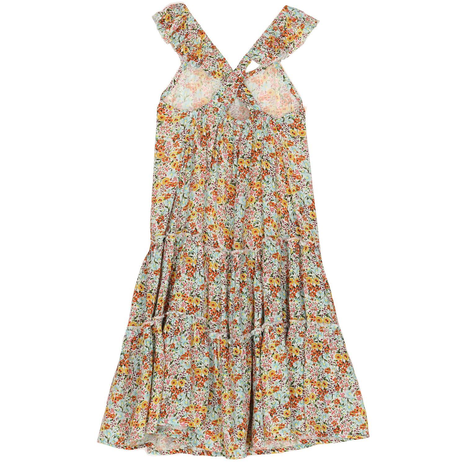 Vestido Niña Estampado Amarillo-1