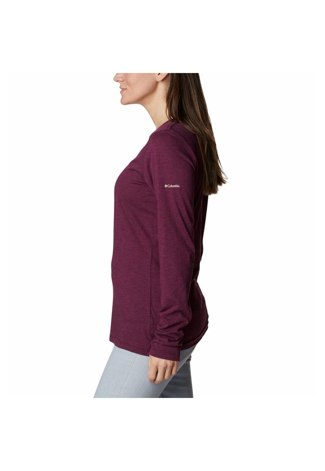 Polera M/L Mujer Hidden Haven Ls Tee Rojo-1