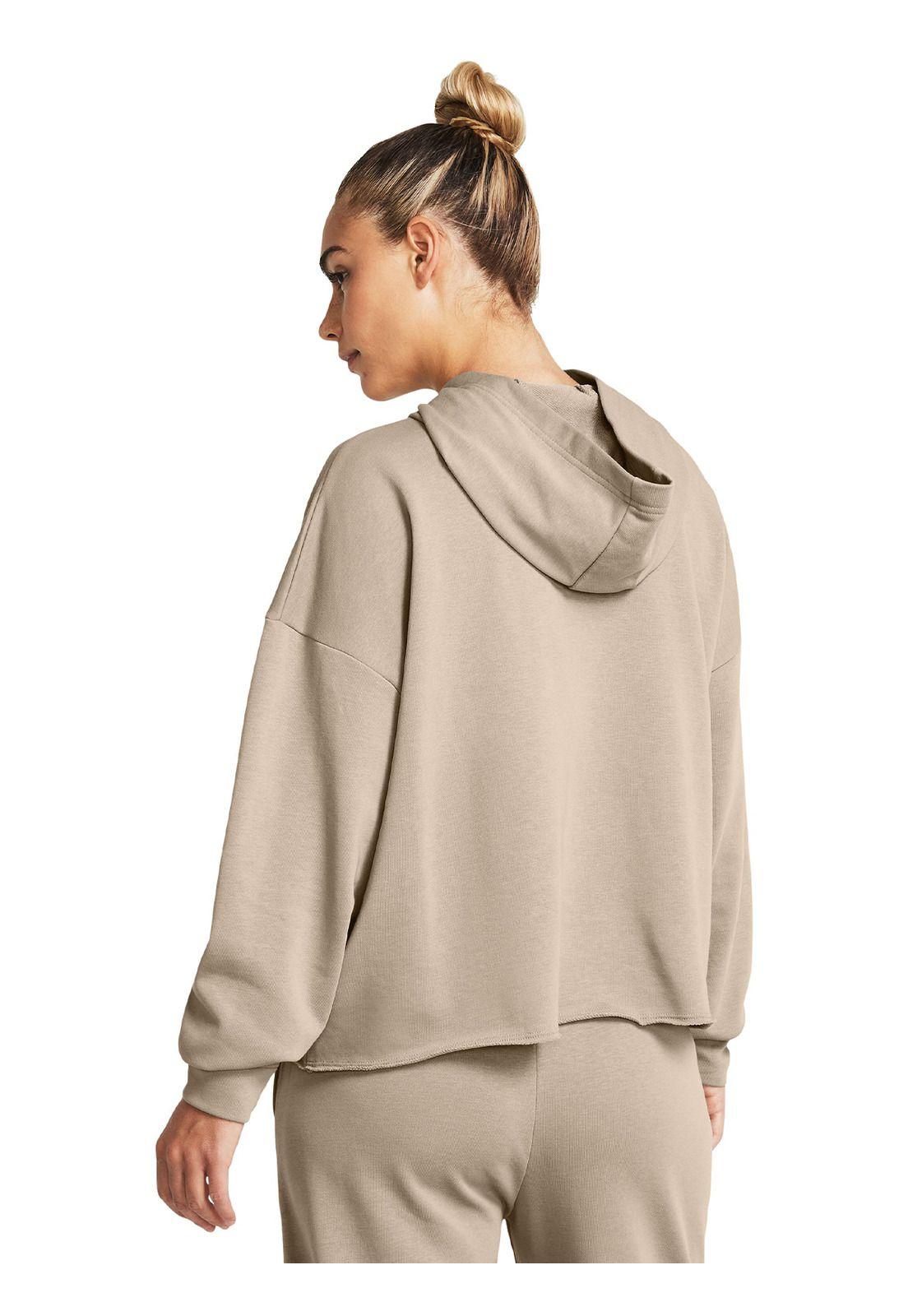 Polerón UA Rival Terry para Mujer Café-1