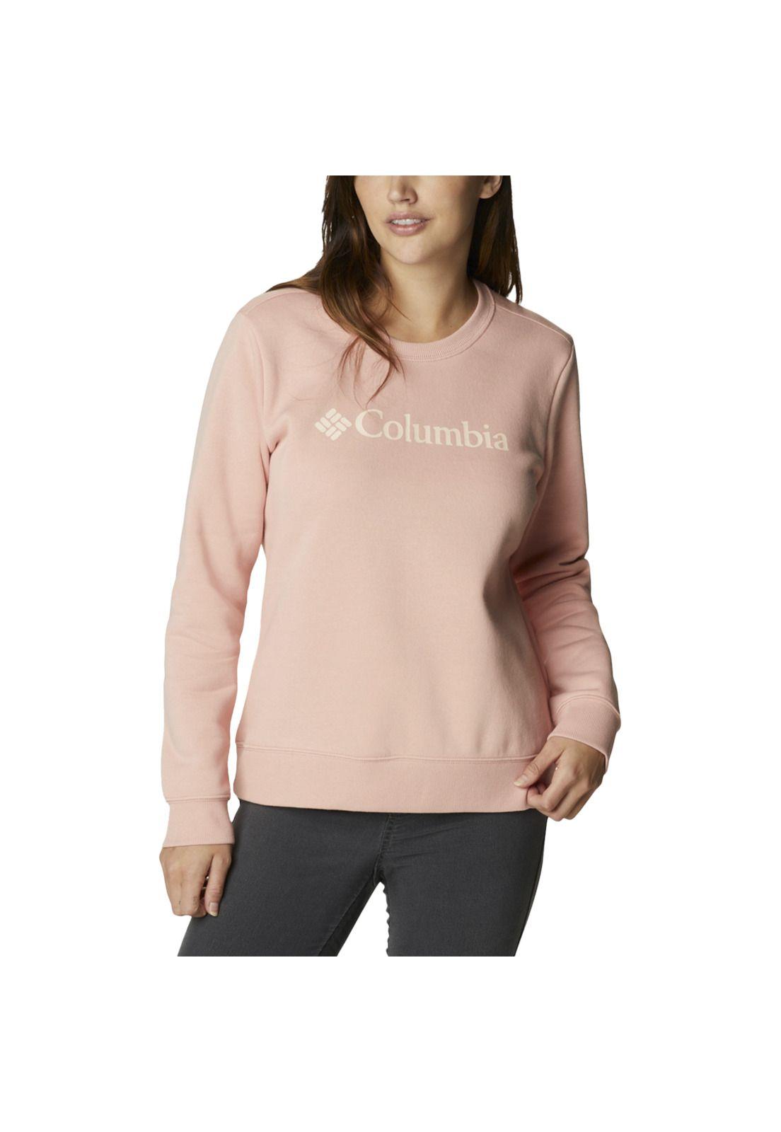 Polerón Mujer Columbia Logo Crew Rosado-0