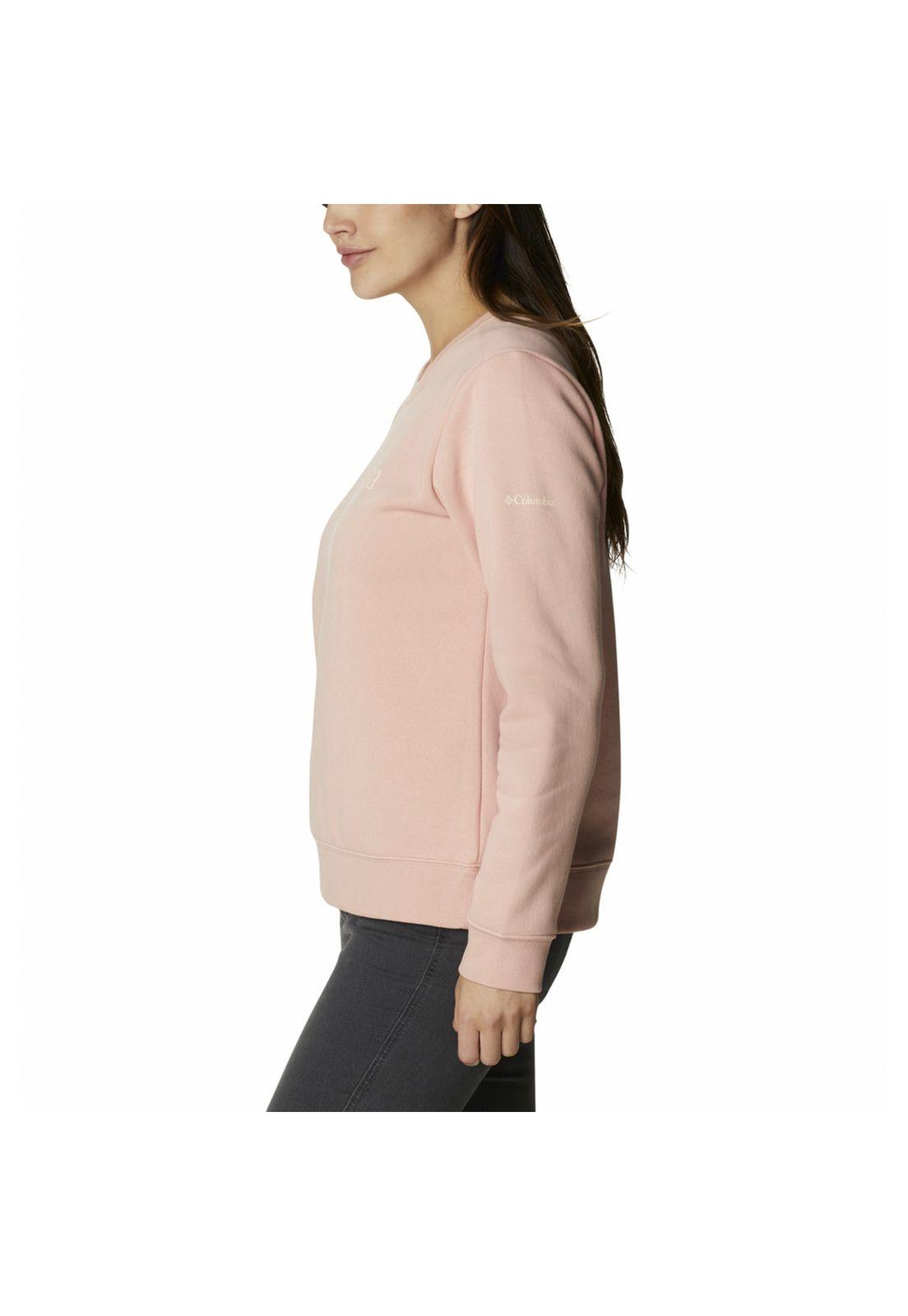 Polerón Mujer Columbia Logo Crew Rosado-1