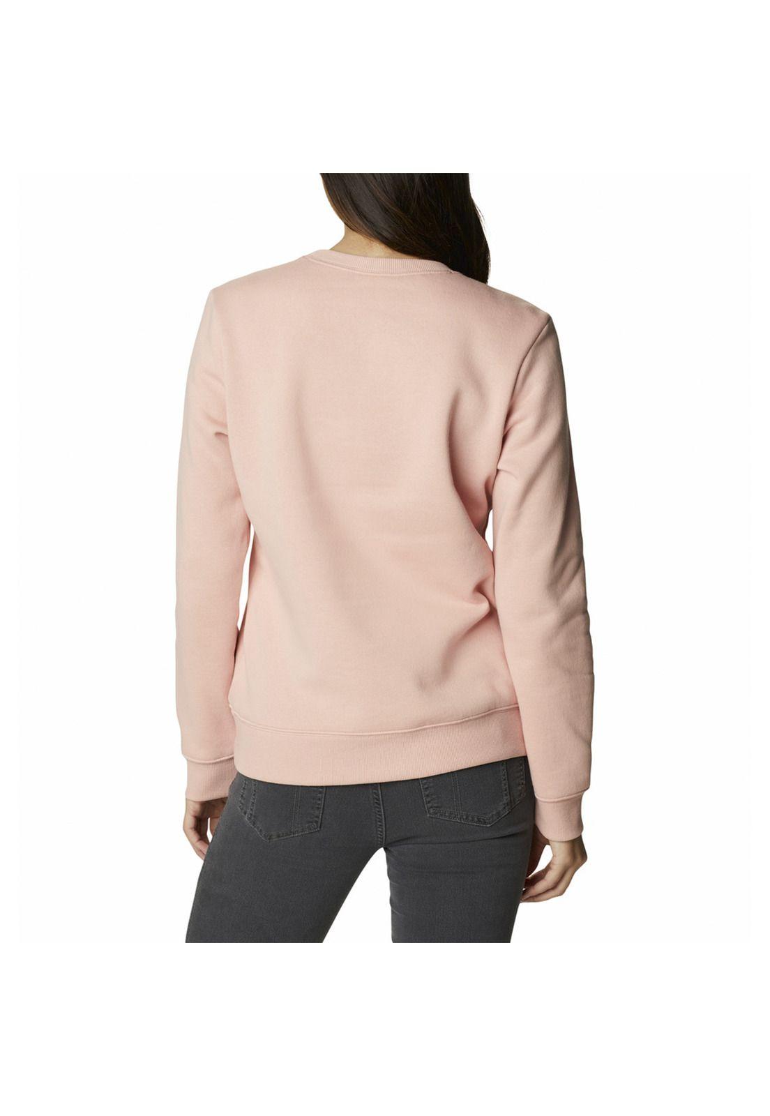 Polerón Mujer Columbia Logo Crew Rosado-2