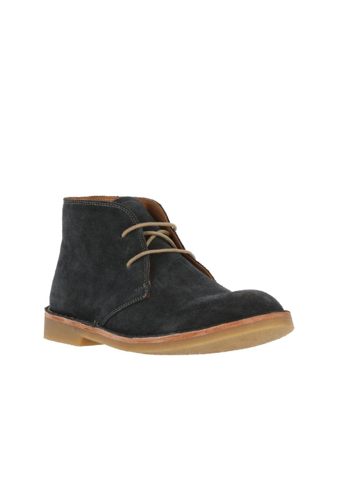Botin Cuero Gamuzado Temel Navy Blue-0