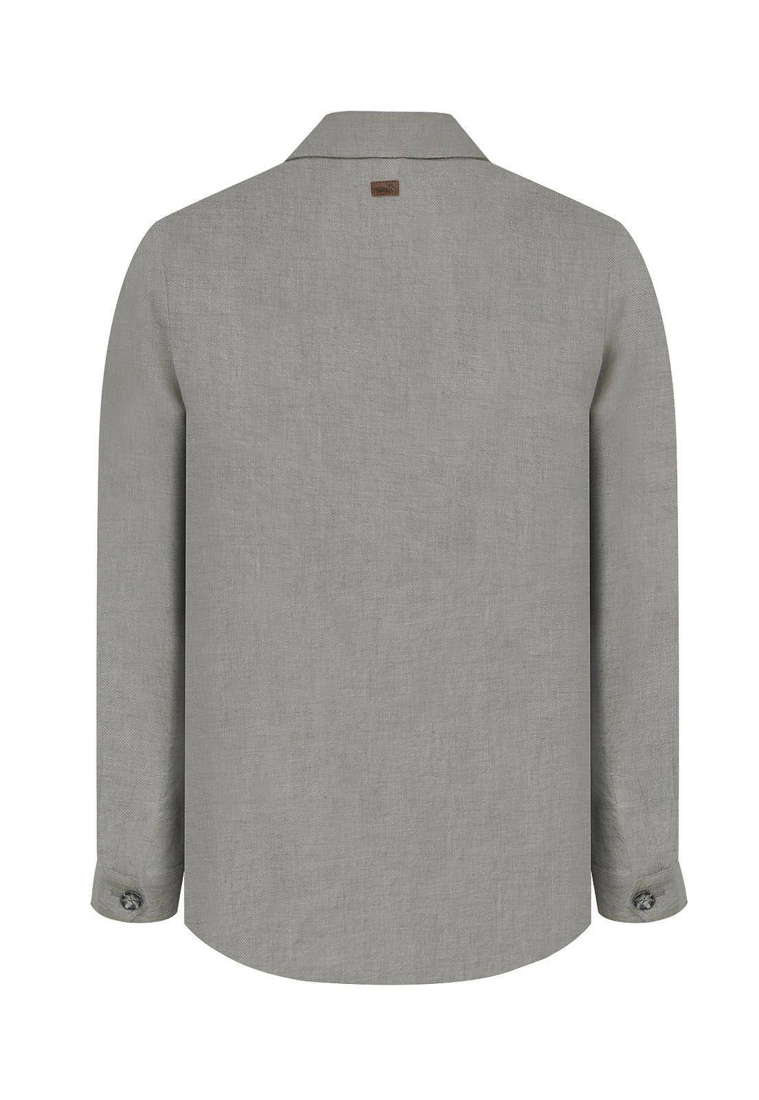 Chaqueta Lino Verde Oscuro Fornillo Hombre -1