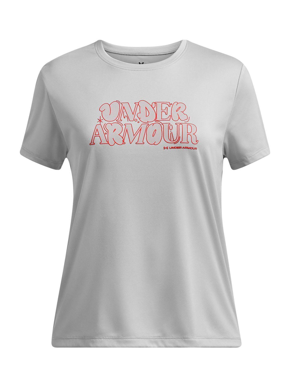 Polera Manga Corta UA Tech Niña Gris-0