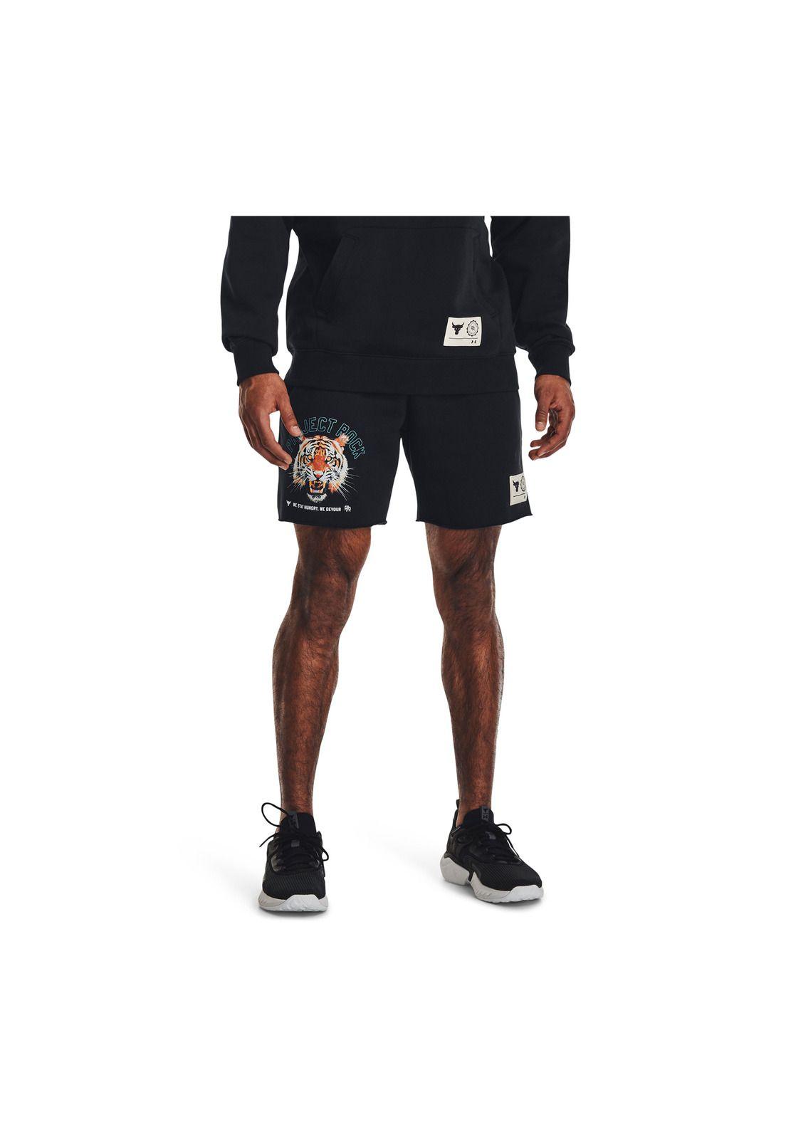 Short Train Project Rock Rival Fleece Negro Hombre-3