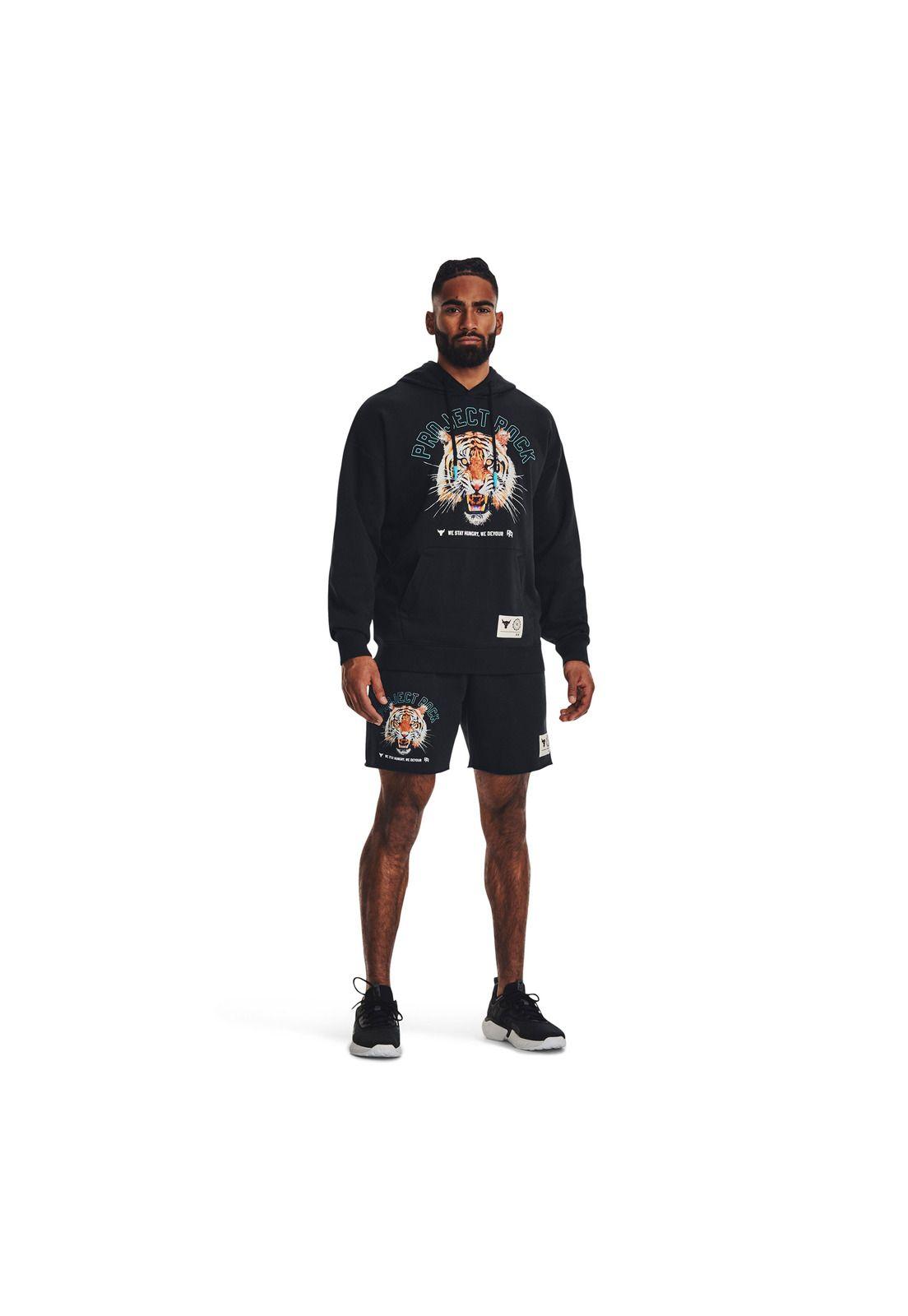 Short Train Project Rock Rival Fleece Negro Hombre-5