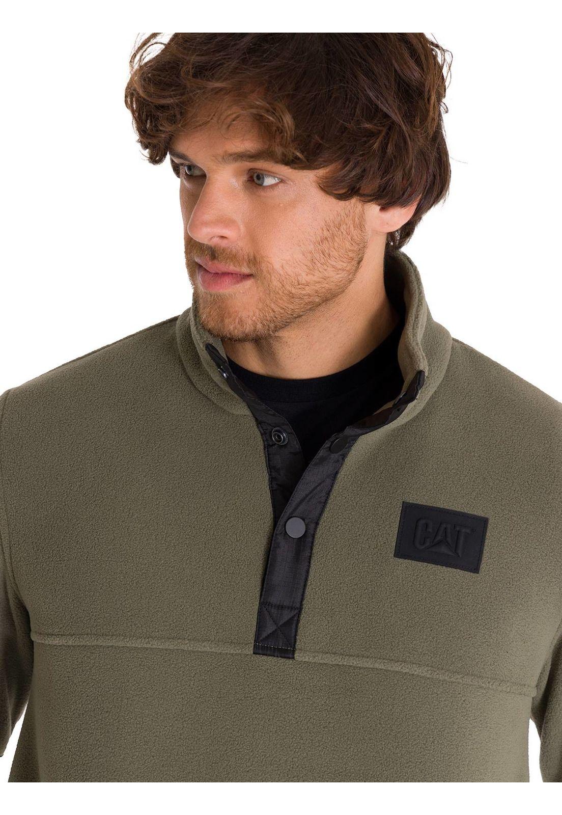 Polar Fleece Half Snap Hombre Verde-4