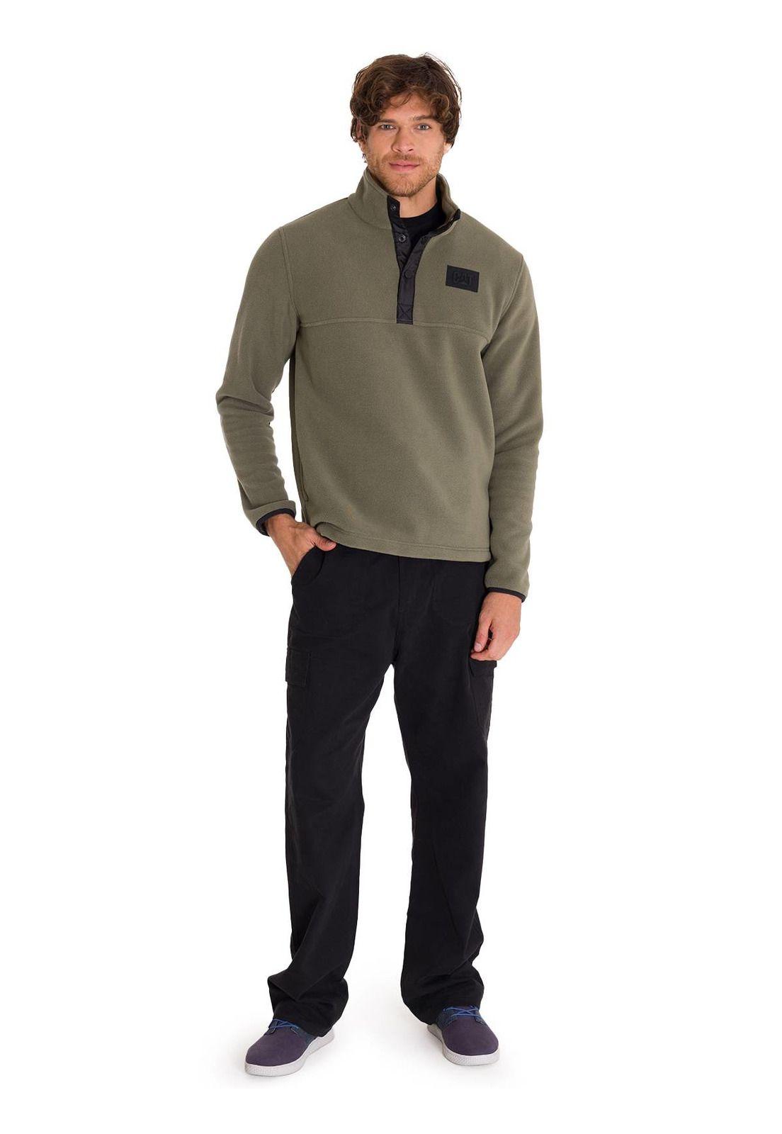 Polar Fleece Half Snap Hombre Verde-5