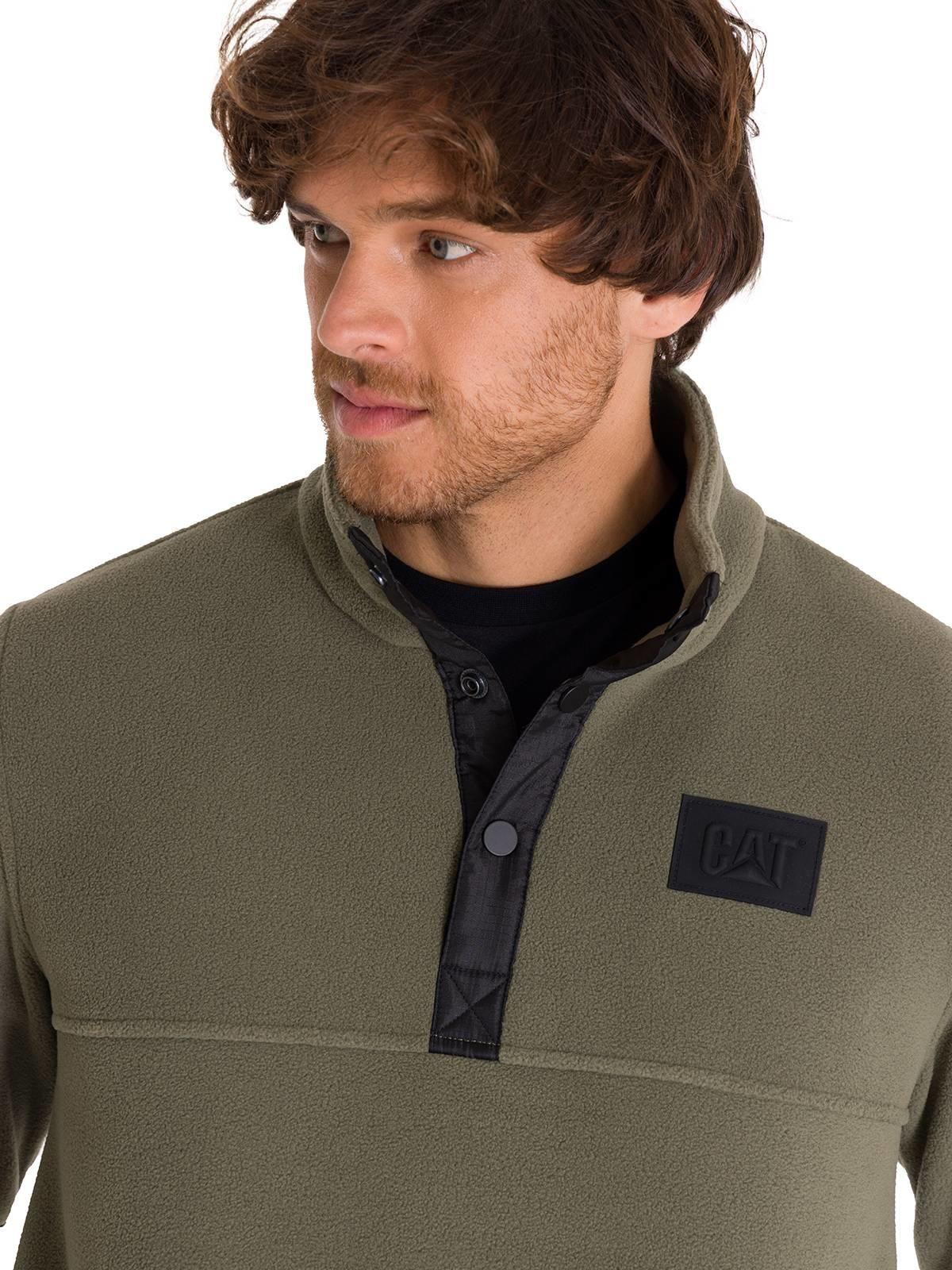 Polar Fleece Half Snap Hombre Verde-4