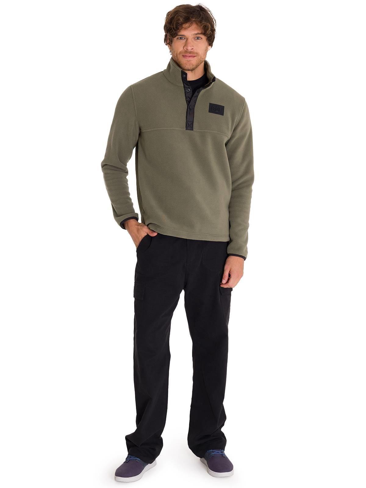 Polar Fleece Half Snap Hombre Verde-5