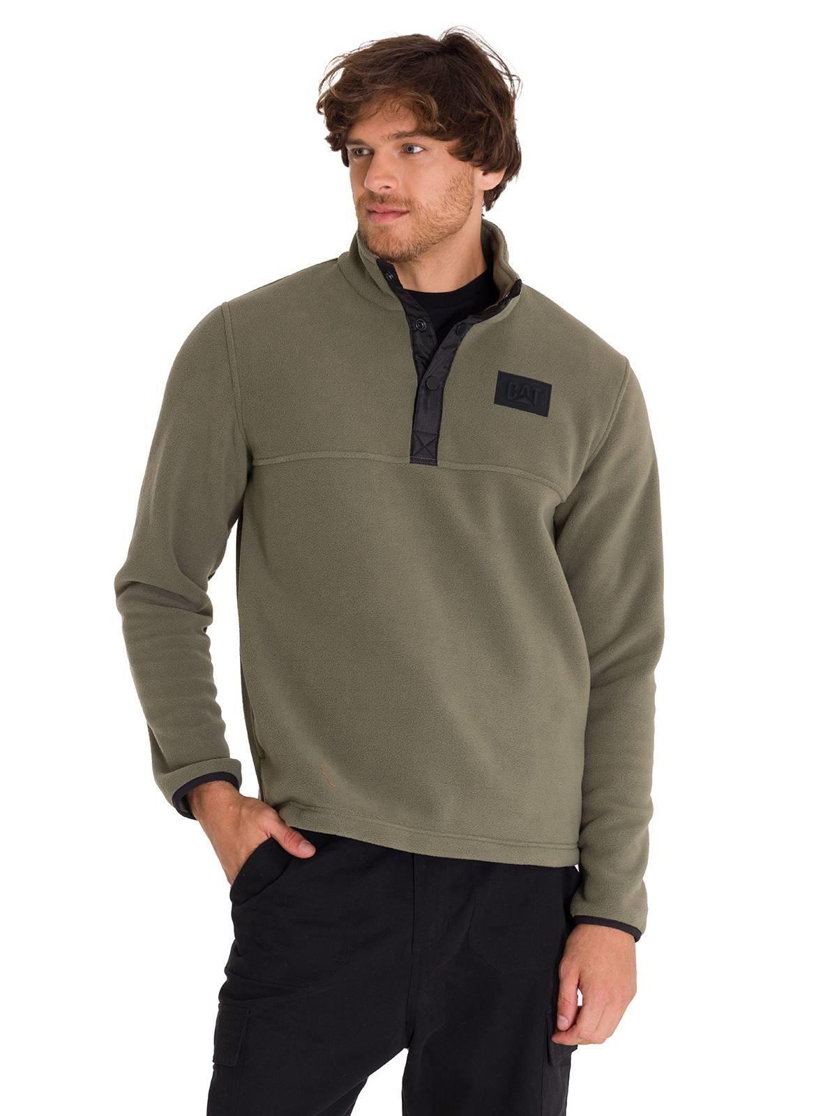 Polar Fleece Half Snap Hombre Verde-0