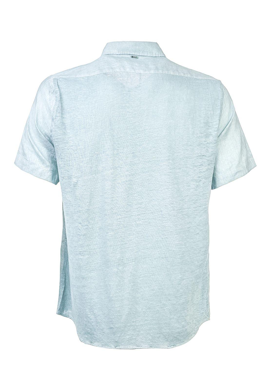 Camisa Lino Orgánico Linenjersey Azul Hombre-1