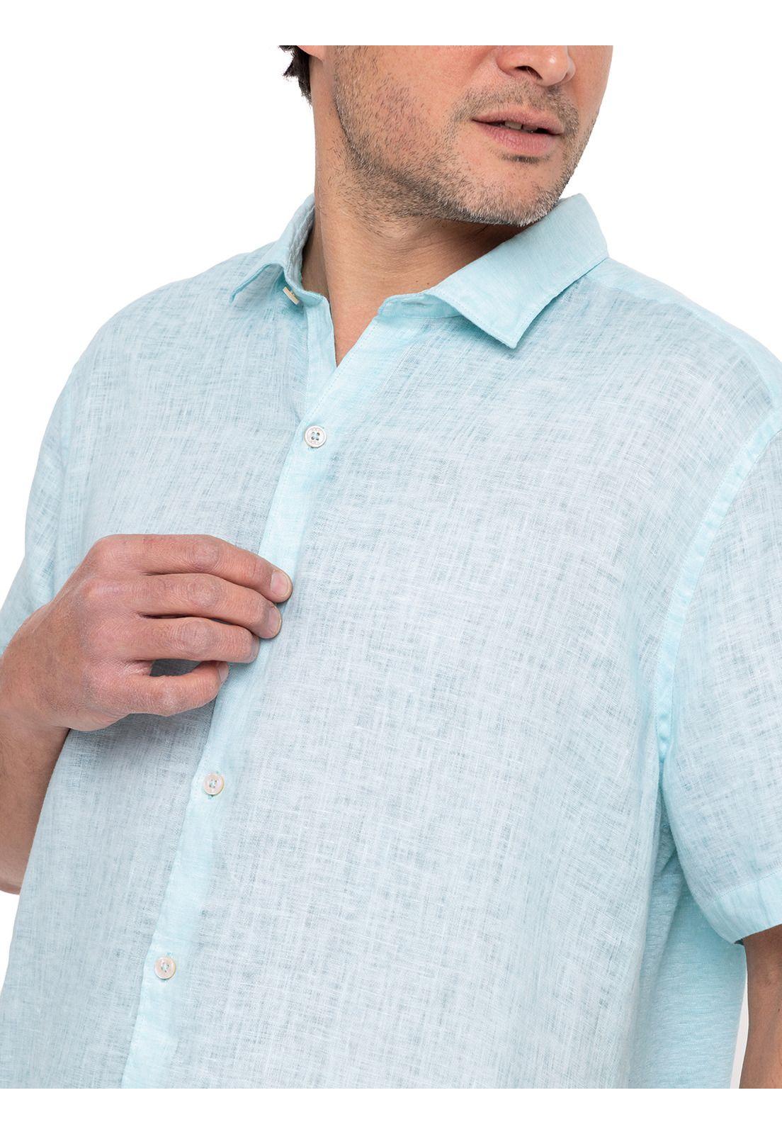 Camisa Lino Orgánico Linenjersey Azul Hombre-4