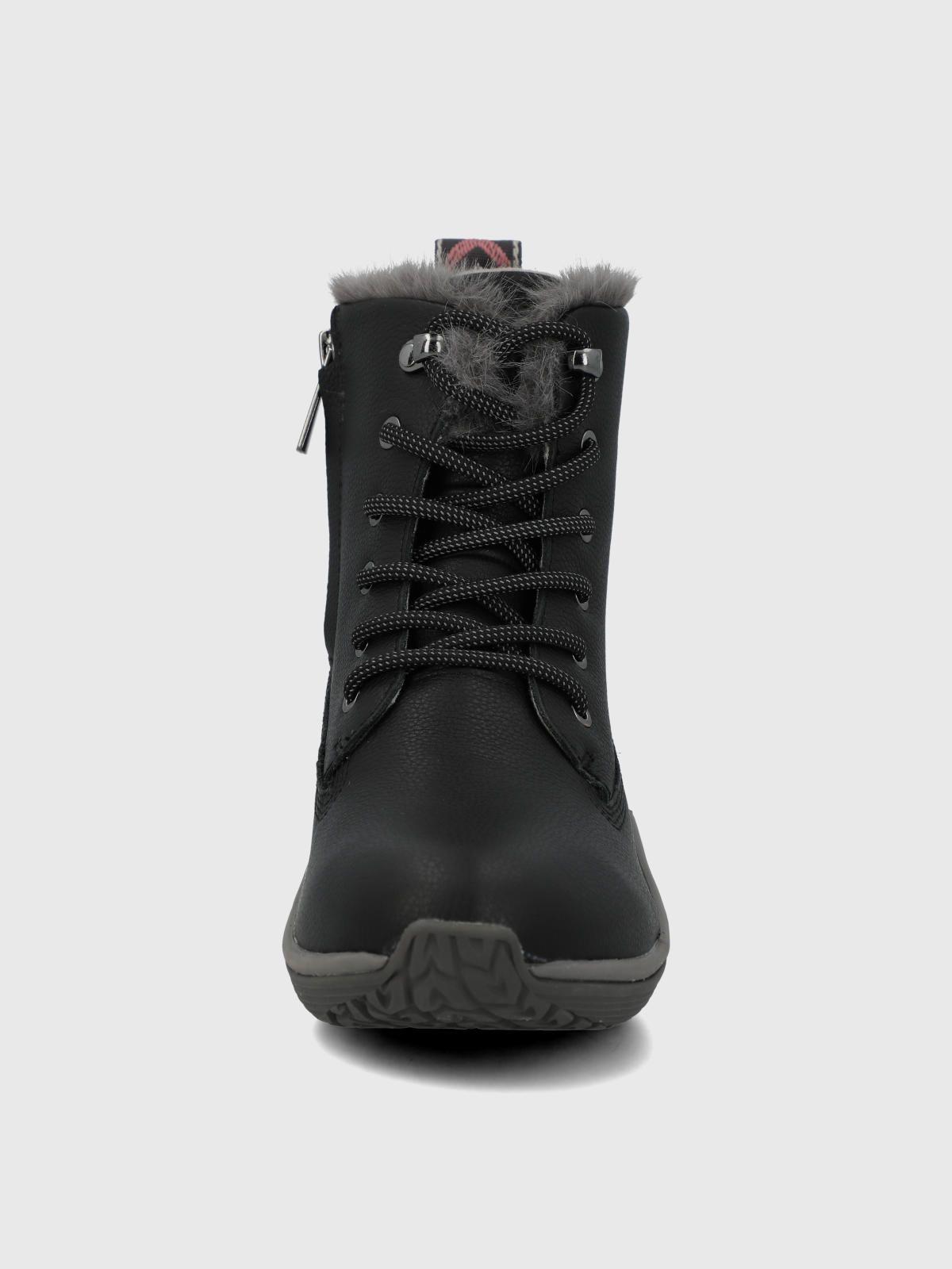 Botin Cuero Mujer Short Madras Negro-3