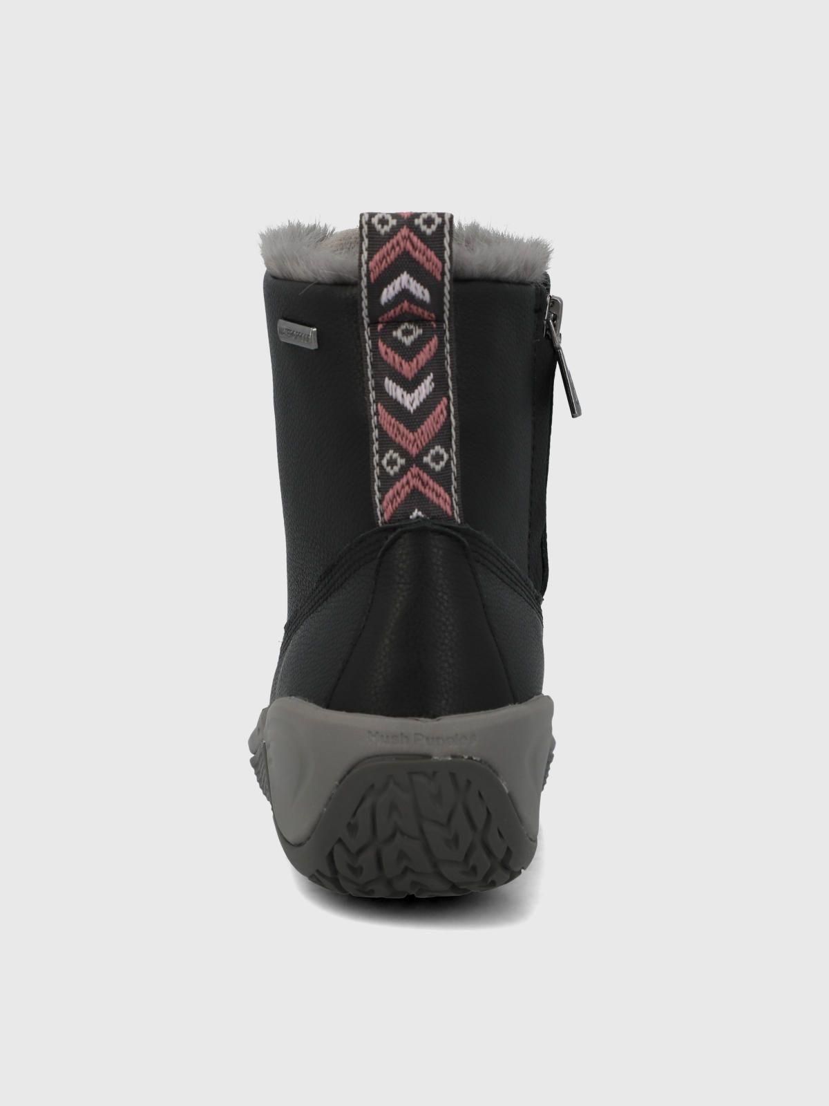 Botin Cuero Mujer Short Madras Negro-6