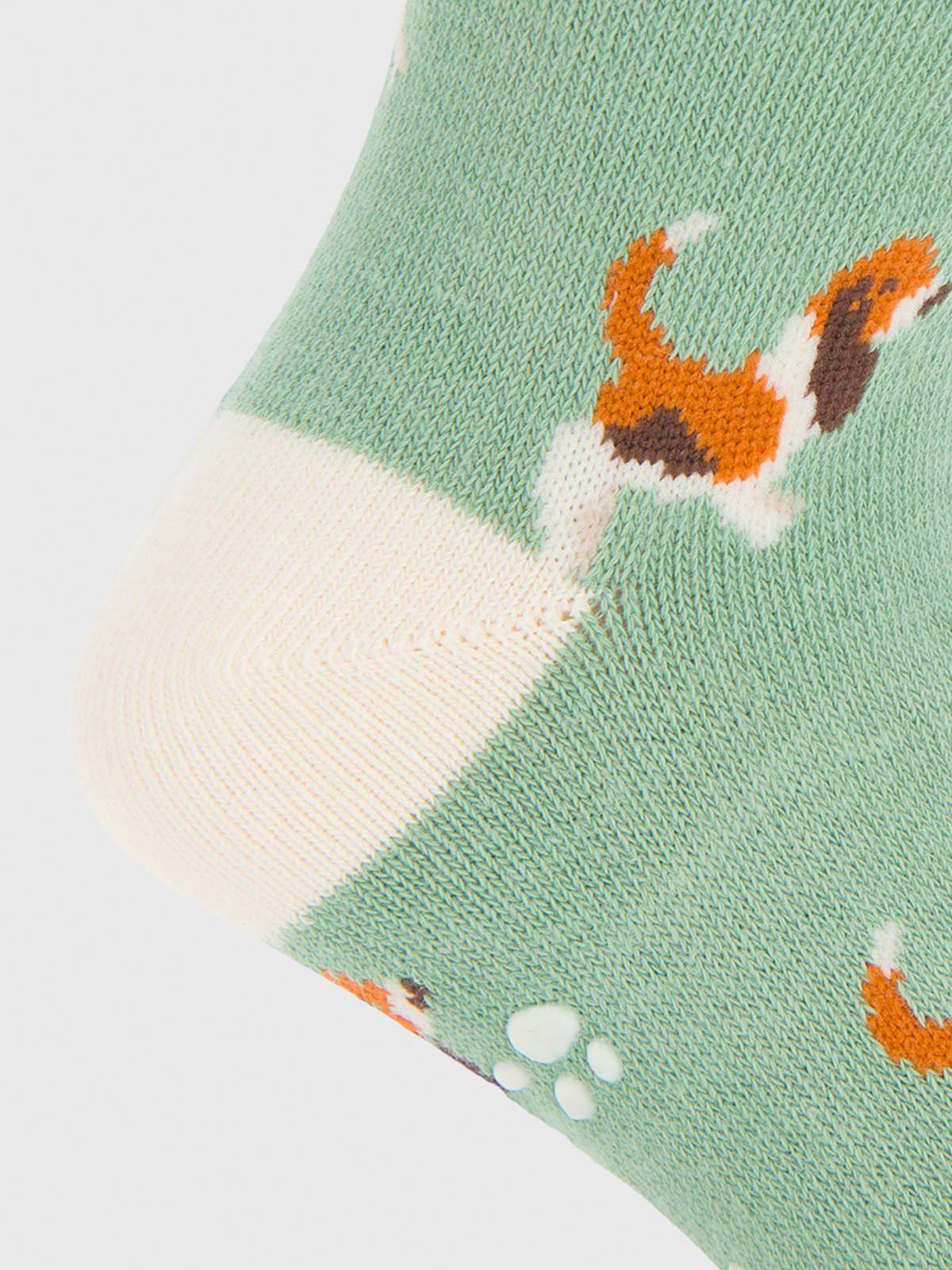 Calcetin Algodón Niño C Basset Verde-3