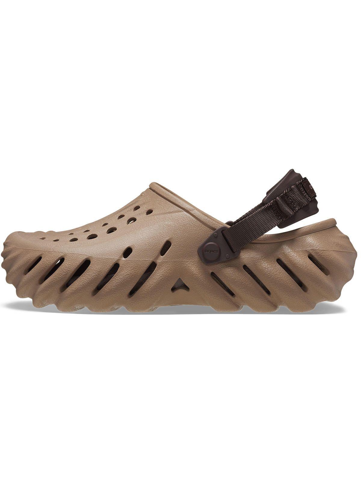 Zueco Crocs Hombre Echo Clog Café-1