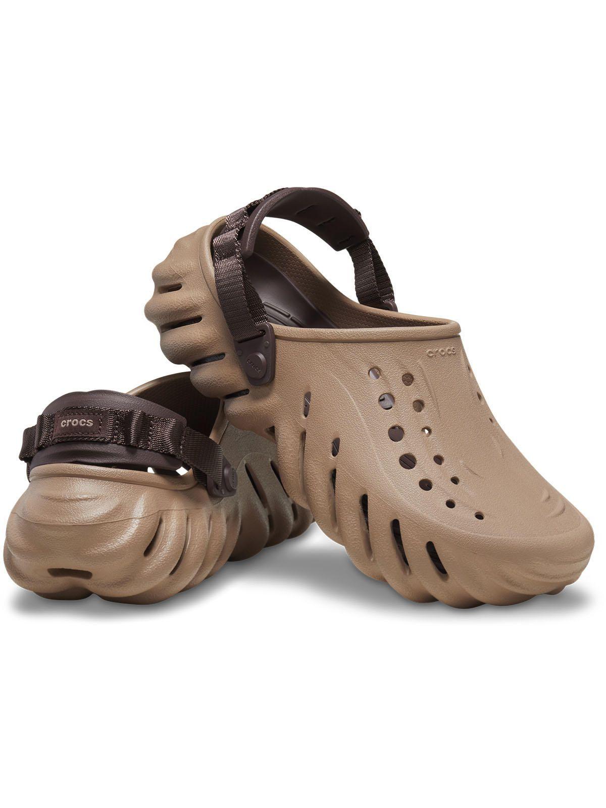 Zueco Crocs Hombre Echo Clog Café-3