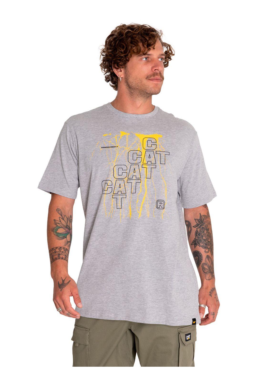 Polera Manga Corta Hombre Random Energy Gris-0