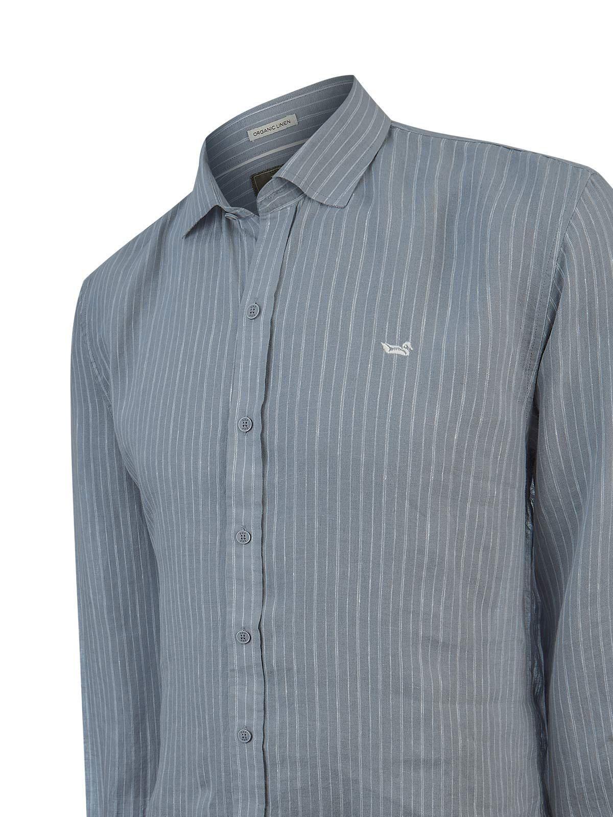 Camisa Lino Orgánico Hombre Linenmist Gris-3